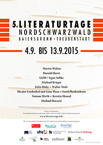 Plakat für die Literaturtage Nordschwarzwald
