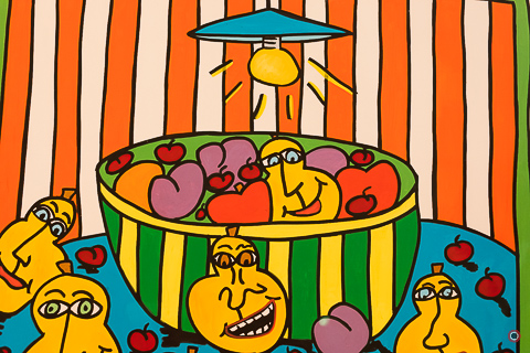 Ausstellung der Galerie Elwert zusammen mit burger inneneinrichtung GmbH Karlsruhe, 10.10.2018, Foto: Kirsten Bohlig